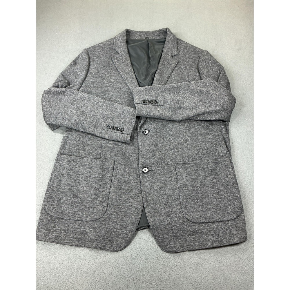 Bonobos Blazer Mens 50R Gray Jersey Prominent Fit Italian Fabric Sport Coat
